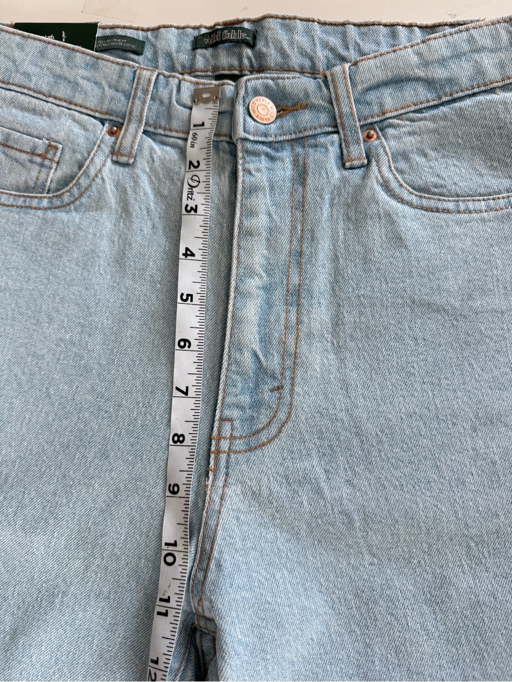 wild fable Light Blue Straight Leg Jeans for womens size 4 with shimmer - Picture 9 of 14